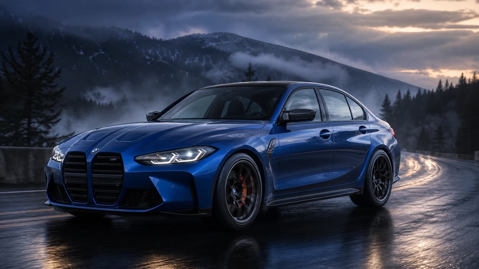BMW M3 Competition mountain sweep