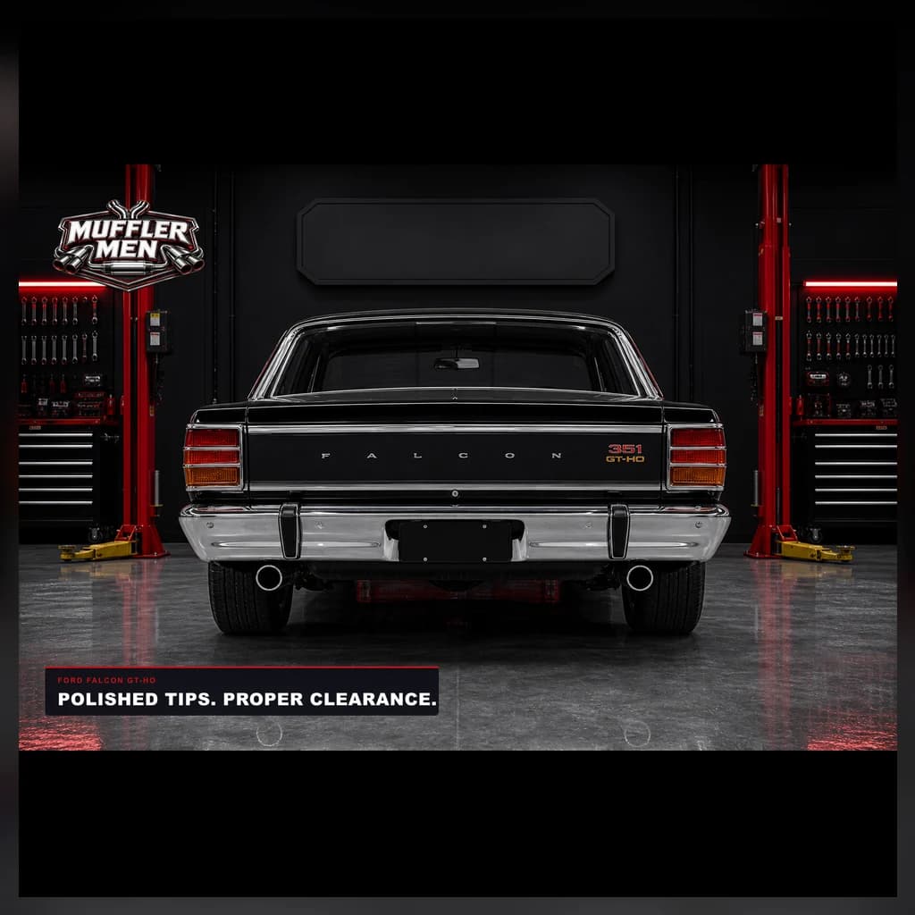 Ford Falcon GT-HO rear tip spacing for Oak Flats Muffler Men exhaust advice