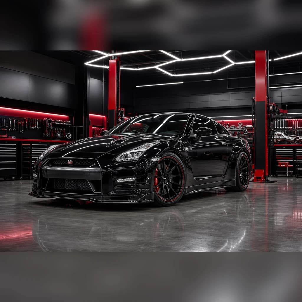 Nissan GT-R R35 - Set the stance exhaust detail