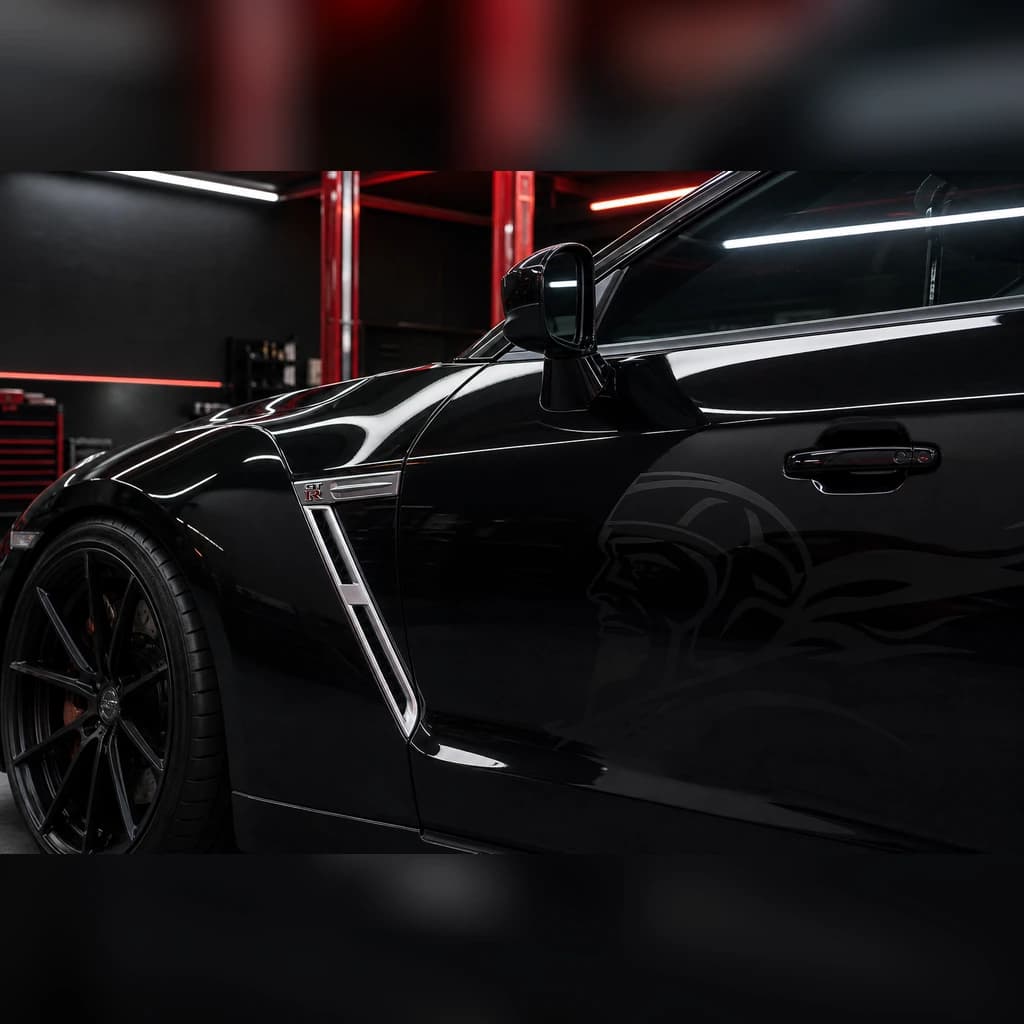 Nissan GT-R R35 - Vent and door exhaust detail