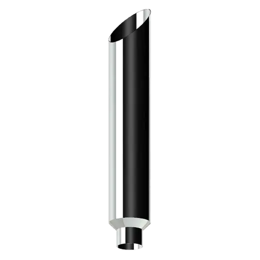 MITRE CUT CHROME STACKS 8″ OD > 5″ OD X 60″ LENGTH WITH 350 SERIES REDUCED TRADITIONAL SETUP product image