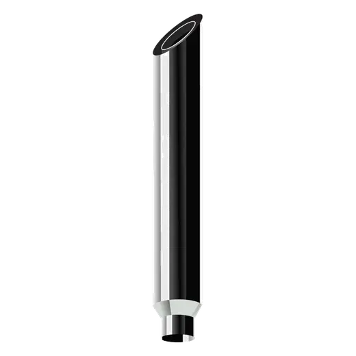 MITRE CUT CHROME STACKS 7″ OD > 5″ OD X 68″ LENGTH WITH 650 SERIES REDUCED TRADITIONAL SETUP product image
