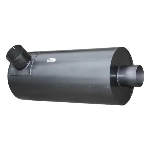 10″ ROUND x 44″ BARREL LENGH x 5″ END IN/SIDE OUT – BAFFLED SILENCER / MUFFLER product image