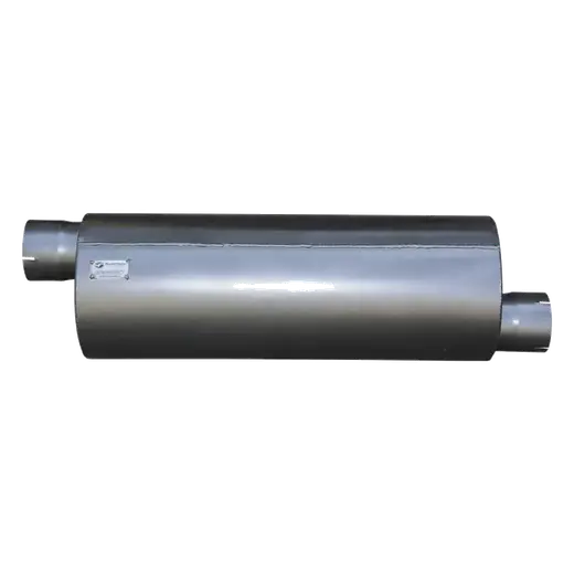 10″ ROUND x 36″ BARREL LENGTH x 4″ IN/OUT OFFSET/OFFSET – BAFFLED SILENCER / MUFFLER product image