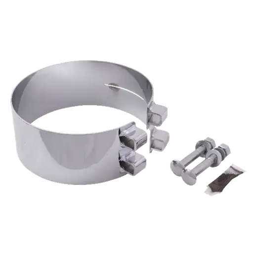 7″ STAINLESS CHROME CLAMPS (BRACKET STYLE) product image