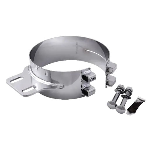 8″ STAINLESS CHROME CLAMPS (PBS STYLE) product image