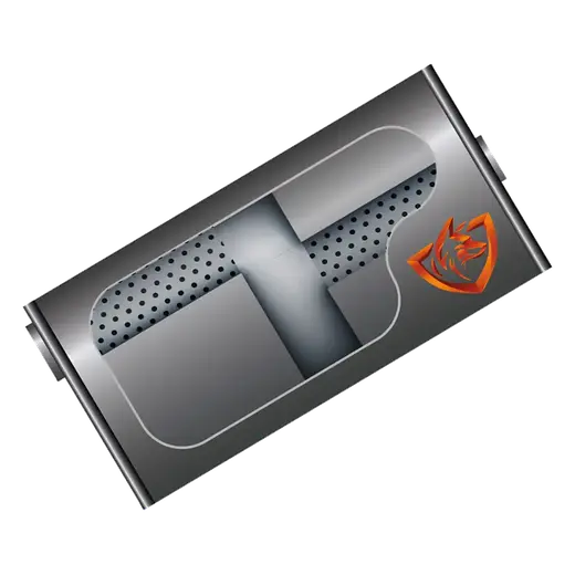 8″ X 4″ OVAL MUFFLER WITH 2.25″ IN & OUT & 14″ LENGTH/ CHAMBERED 409 STAINLESS NON-POLISHED product image