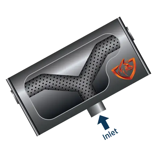 9 X 4″ OVAL MUFFLER WITH 3″ IN & OUT & 18″ LENGTH/ STRAIGHT THROUGH POLISHED product image