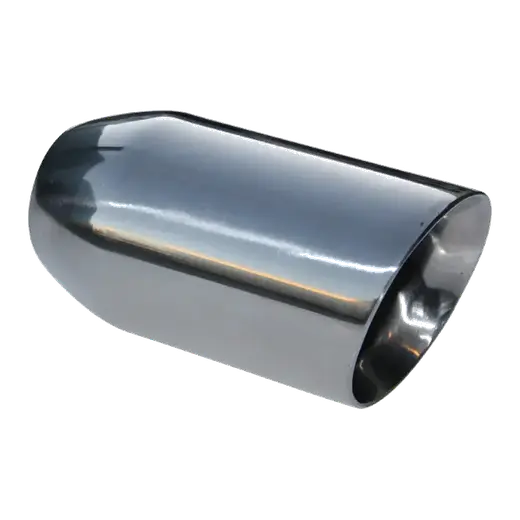 ANGLE CUT ROUND 2.25″ ID X 3.5″ OD X 8″ LENGTH WITH ANGLE TIP OF 15 DEGREE SS POLISHED product image