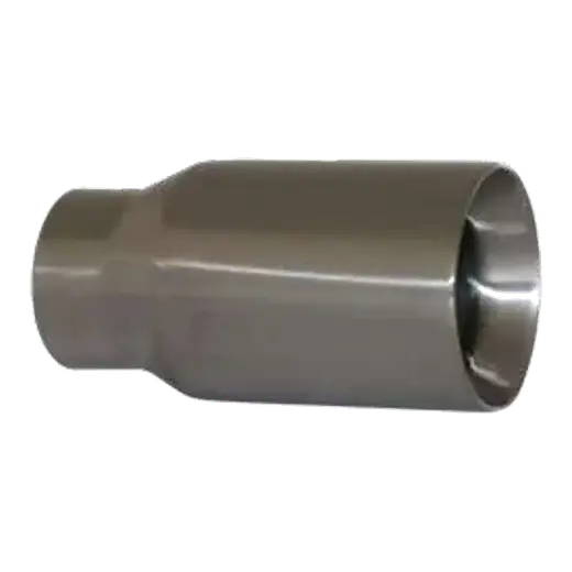 ANGLE CUT ROUND 2.5″ ID X 3.5″ OD WITH 6″ LENGTH SS POLISHED (TITANIUM LOOK TIPS) product image