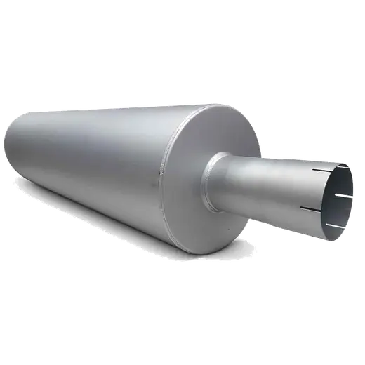 5” ID – K200 STAINLESS IMITATION WATER TANK MUFFLER 350MM ROUND x 1195MM LONG (WITH TAP FITTING) product image
