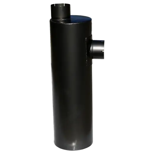 11″ ROUND x 41″ BARREL LENGTH x 5″ END IN/SIDE OUT – FORD STERLING DUAL SYSTEM – BAFFLED SILENCER / MUFFLER product image