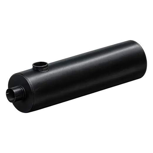11″ ROUND x 42″ BARREL LENGTH x 4″ END IN/SIDE OUT – FORD STERLING – BAFFLED SILENCER / MUFFLER product image