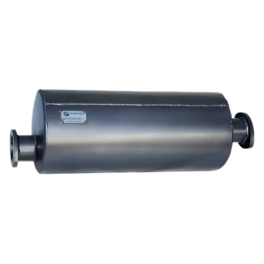 8″ ROUND x 19″ BARREL LENGTH x 2.5″ IN/OUT OFFSET/OFFSET – ISUZU – BAFFLED SILENCER / MUFFLER product image