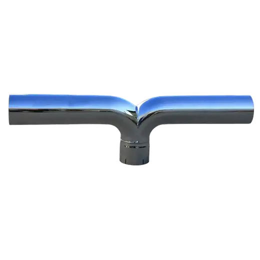 CHROME PLATED 5″ Y-JUNCTION (Y-PIPE) – 1.25D RADIUS product image