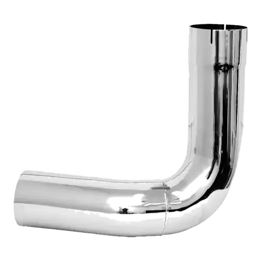 CHROME DOUBLE BEND PLAIN EXPANDED 30˚/ 90˚ DEGREES WITH 5″ OD DRIVER SIDE product image