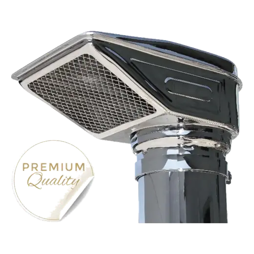 CHROME PLATED STAINLESS STEEL AIR RAM 5″ INLET ID (NON LOUVERED) product image