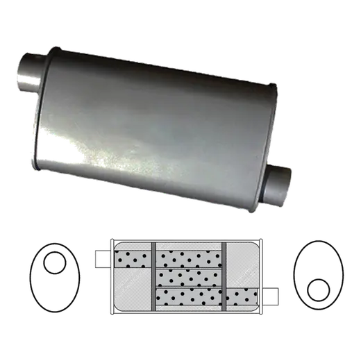 10" X 4" OVAL - 14" LONG O/O 2 1/4" GLASS PACKED product image