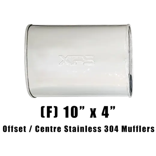 10" x 4" Offset/Centre Configurations Mufflers | Stainless 304 | Select Your Size Length and Internal Options product image