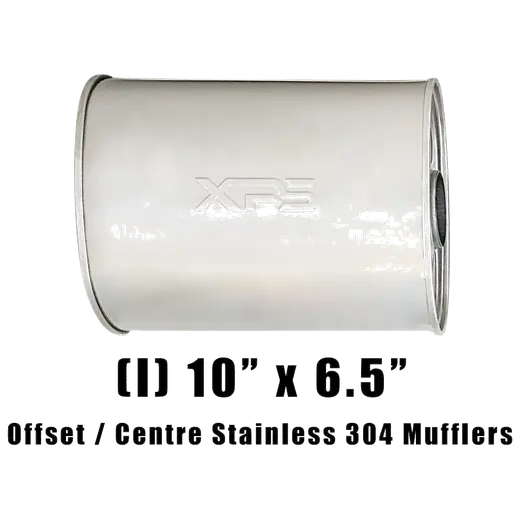 10" x 6.5" Offset/Centre Configurations Mufflers | Stainless 304 | Select Your Size Length and Internal Options product image
