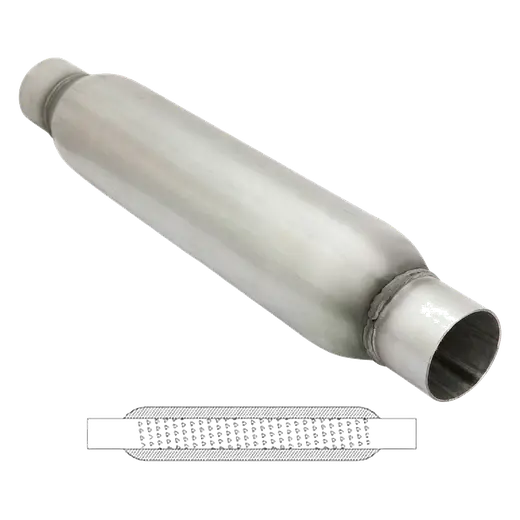 3 1/2" Round, 15" Long, 2 1/2", C/C, Spiral Louvered With Spigots, Mil product image
