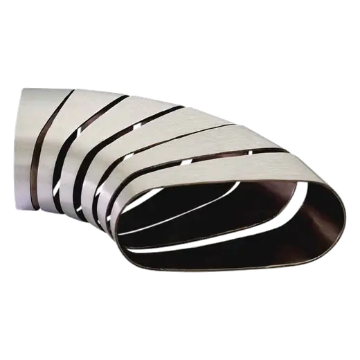 3" (40*96) Horizontal Oval Pie Cuts SS304 Brushed 15° 90 product image