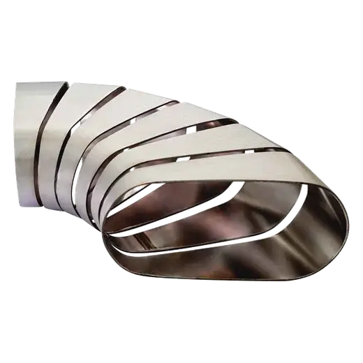 3.5" (50*110) Horizontal Oval Pie Cuts SS304 Brushed 15° 90 product image