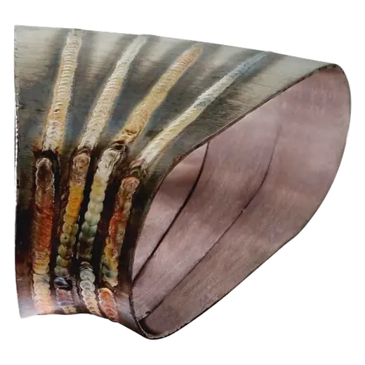 3.5" (50*110) Welded Horizontal Pie Cuts SS304 Brushed 9° 45 product image