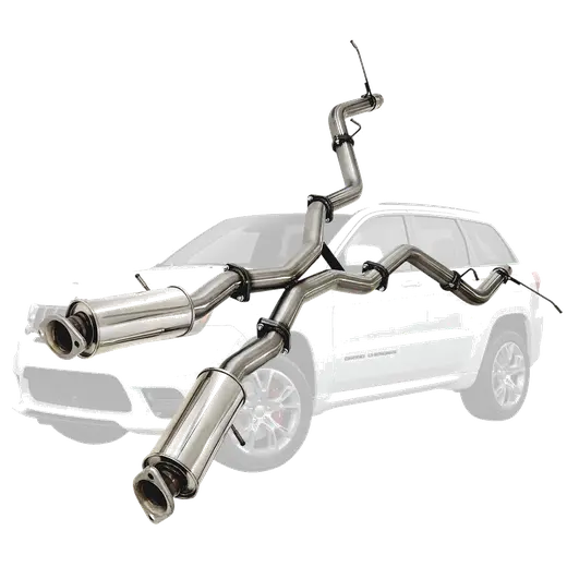 3" Cat Back Stainless Exhaust For SRT Jeep Grand Cherokee Twin 2012 to 2021 OE Tip Option product image