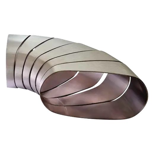 4" (63*125) Horizontal Oval Pie Cuts SS304 Brushed 15° 90 product image