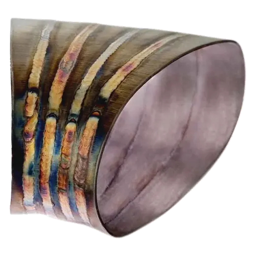 4" (63*125)  Welded Horizontal Pie Cuts SS304 Brushed 9° 45 product image