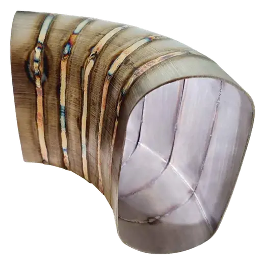 4" (63*125) Welded Vertical Pie Cuts SS304 Brushed 15° 90 product image