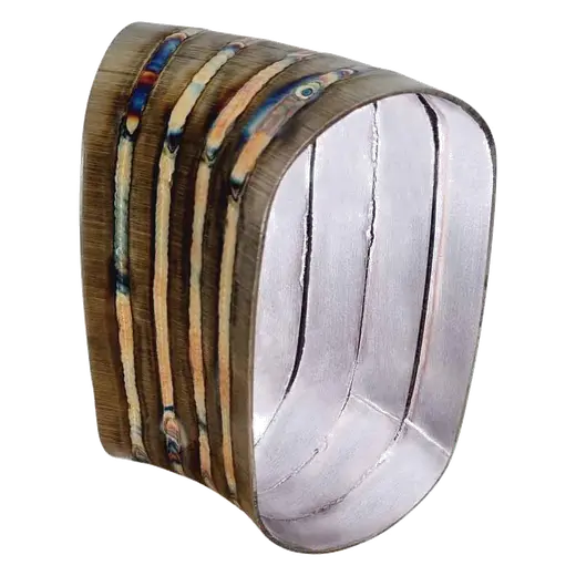 4" (63*125) Welded Vertical Pie Cuts SS304 Brushed 9° 45 product image
