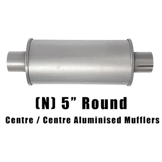 5" Round Centre/Centre Configurations Universal Mufflers | Aluminised | Select Your Size Length and Internal Options product image