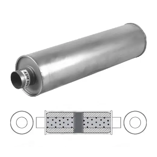 6" Round, 24" Long, 2" C/C Chambered, Aluminised product image