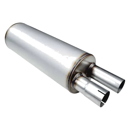8" BODY DIAMETER X 24" BODY LENGTH - 2 3/4" IN/OUT SAME END- BAFFLED  - STAINLESS STEEL 409 product image