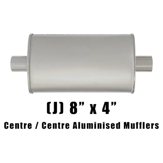 8" x 4" Centre/Centre Configurations Mufflers | Aluminised | Select Your Size Length and Internal Options product image