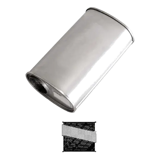 8" x 5" Centre/Centre Configurations Mufflers | Aluminised | Select Your Size Length and Internal Options product image