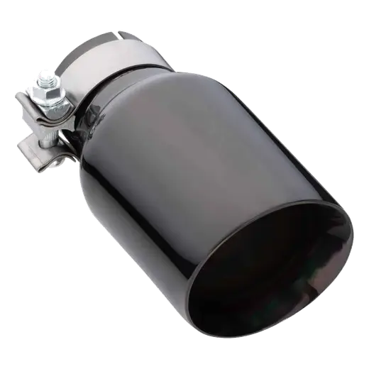 Angle Cut Inner Cone RC 2 1/2" In 4" Out 8" Long SS304 Black Chrome Finish Clamped Tip product image