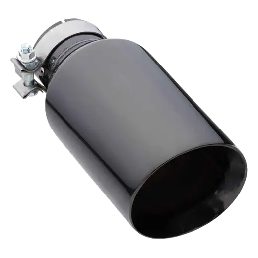 Angle Cut Inner Cone RC 3" In 5" Out 12" Long SS304 Black Chrome Finish Clamped Tip product image