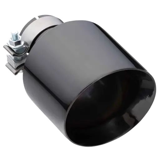 Angle Cut Inner Cone RC 3" In 5" Out 8" Long SS304 Black Chrome Finish Clamped Tip product image