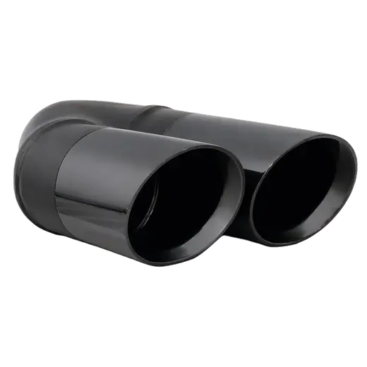 Angle Cut Y-Piece Inner Cone Black Chrome 2 1/2" In 2x3" Out 9" Long LHS SS304 Tip product image