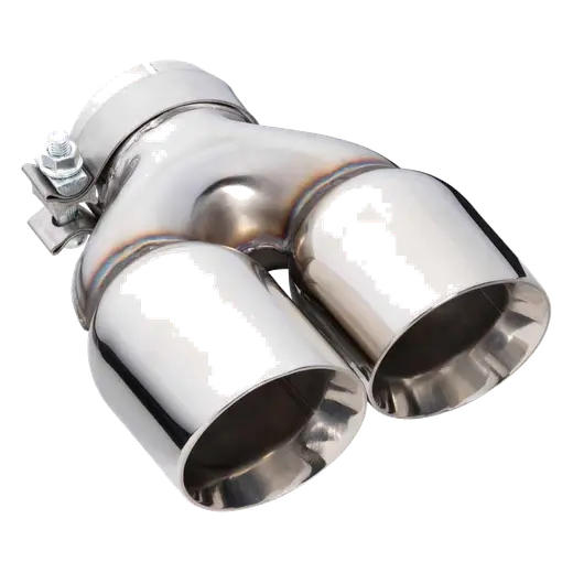 Angle Cut Y-Piece inner Cone Taper Stepped 3" In 2 x 31/2" Out 9" Long RHS SS304 Clamped Tip product image