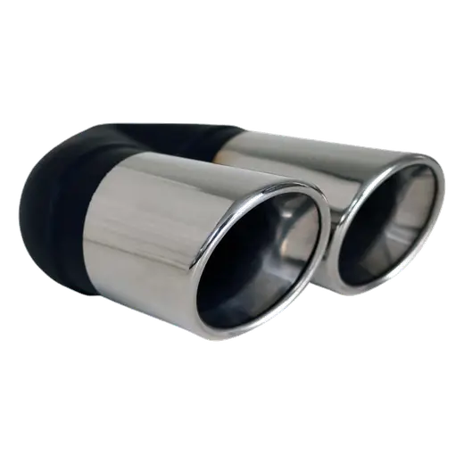 Angle Y-Piece Rolled Inner Cone  RV 2 1/4" In 2 x 80mm Out 9" LHS Long SS304 Tip product image