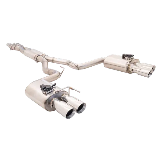 Ford Mustang 2018 Coupe Cat Back System Stainless Steel With Varex Oval Rear & Quad tips **** Special Order Item **** product image
