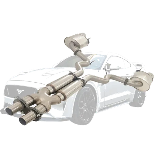 Ford Mustang FM 5.0l Coyote V8 GT Fastback Coupe 3" Twin Stainless Cat back Exhaust With Mufflers product image