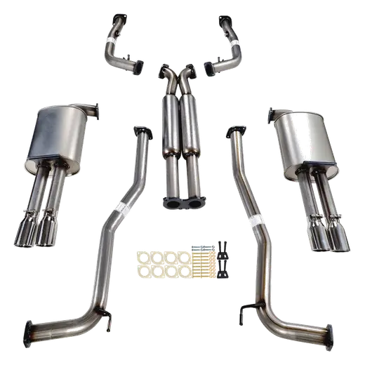 HOLDEN COMMODORE VE, VF V6 V8 SEDAN WAGON 2.5" KIT WITH 2 x HOTDOG - XPIPE & 4 X AC TIPS - XPS STAINLESS STEEL 409L product image