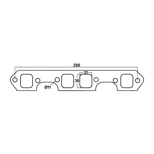 HOLDEN HT-WB LH-LX VB-VL RED, BLUE & BLACK MOTOR 253 308 V8 STEEL HEADER GASKET (2) product image