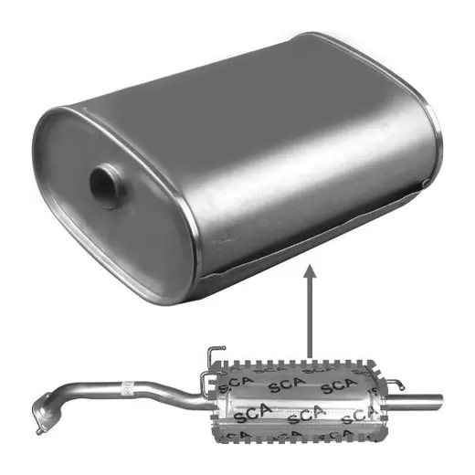 HYUNDAI EXCEL X3 1.5L OCT 94 - SEP 2000 STANDARD EXHAUST REAR MUFFLER product image