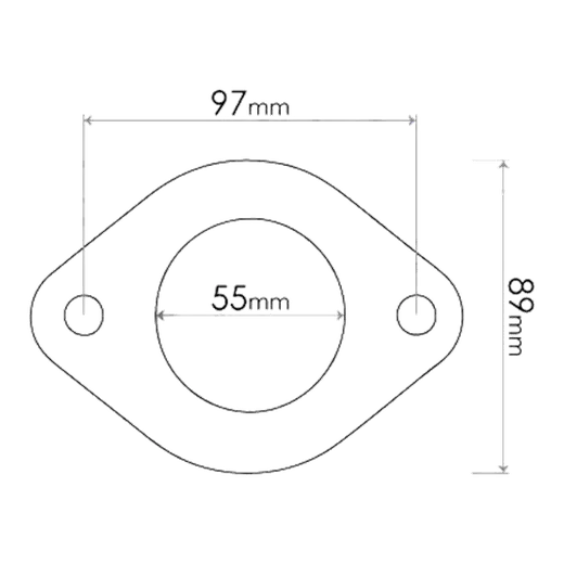 NISSAN,MITSUBISHI, UNIVERSAL 55mm GASKET WITH REINFORCED CULOT & ELONGATED HOLES product image